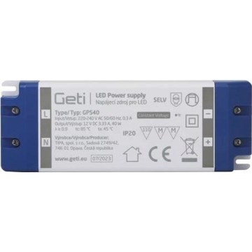 Switching power supply for LED strips 40W/12V IP20