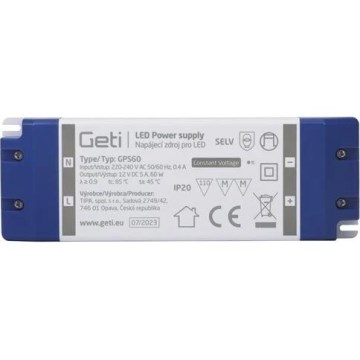Switching power supply for LED strips 60W/12V IP20