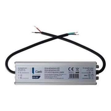 Switching power supply for LED strips 60W/12V IP67