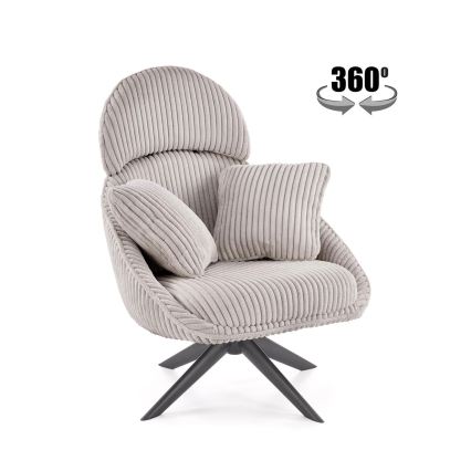 Swivel armchair FORTE gray