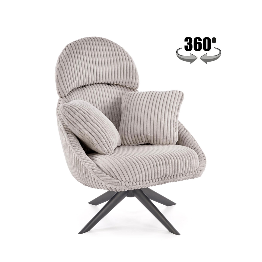 Swivel armchair FORTE gray