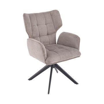 Swivel dining chair CIELO, 1 pc, grey