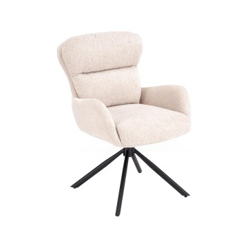 Swivel dining chair FIER 1 pc beige