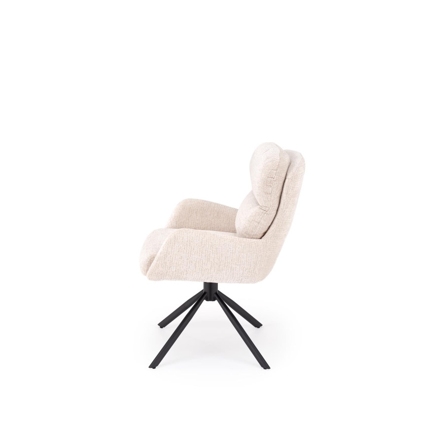 Swivel dining chair FIER 1 pc beige