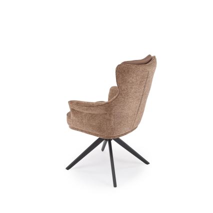 Swivel dining chair FUOCO, 1 pc, brown