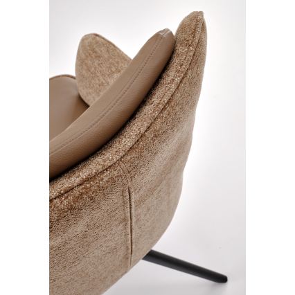 Swivel dining chair FUOCO, 1 pc, brown