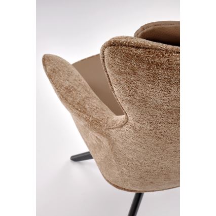 Swivel dining chair FUOCO, 1 pc, brown