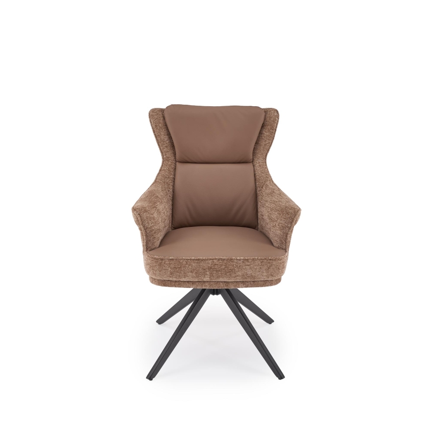 Swivel dining chair FUOCO, 1 pc, brown