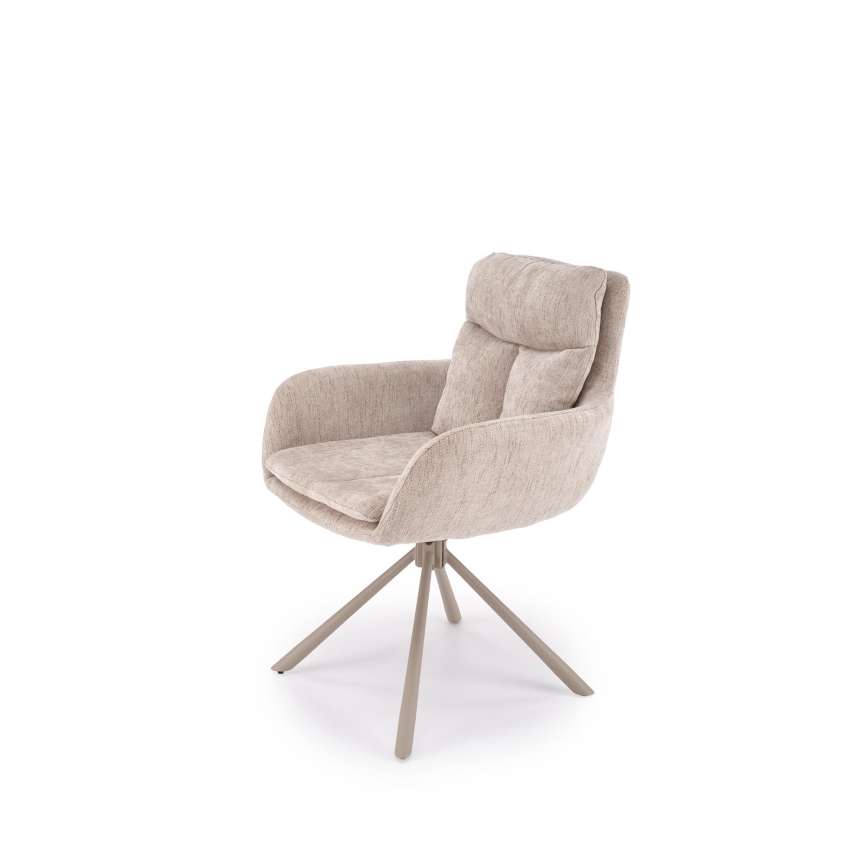 Swivel dining chair HALSA 1 pc beige