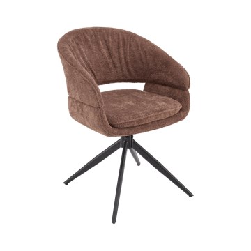 Swivel dining chair LIND 1 pc brown