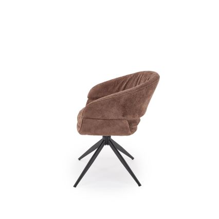 Swivel dining chair LIND 1 pc brown