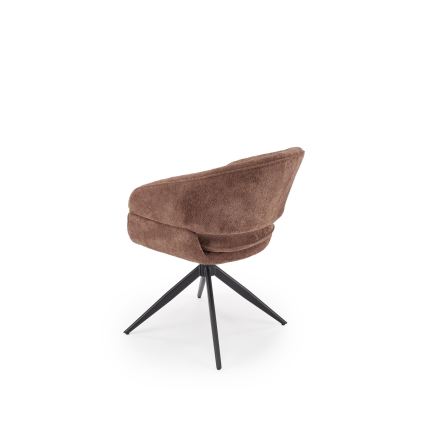 Swivel dining chair LIND 1 pc brown