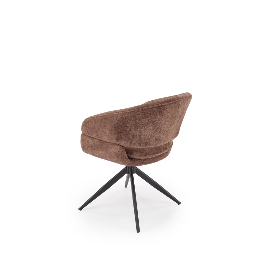 Swivel dining chair LIND 1 pc brown