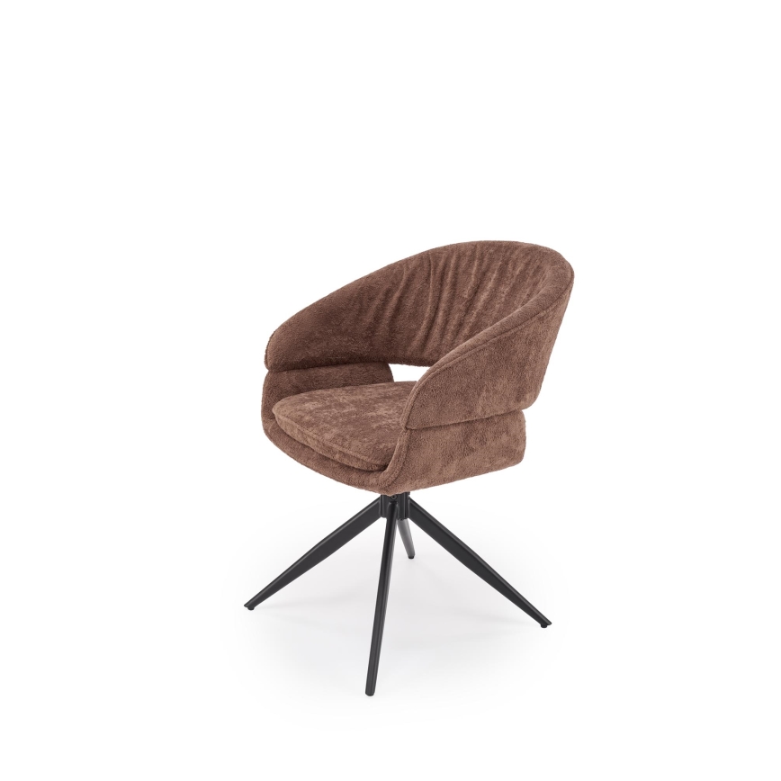 Swivel dining chair LIND 1 pc brown