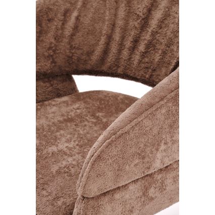 Swivel dining chair LIND 1 pc brown