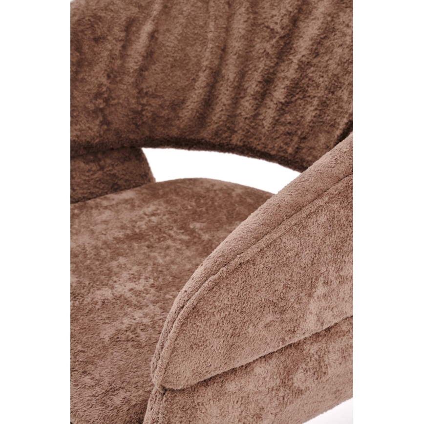 Swivel dining chair LIND 1 pc brown