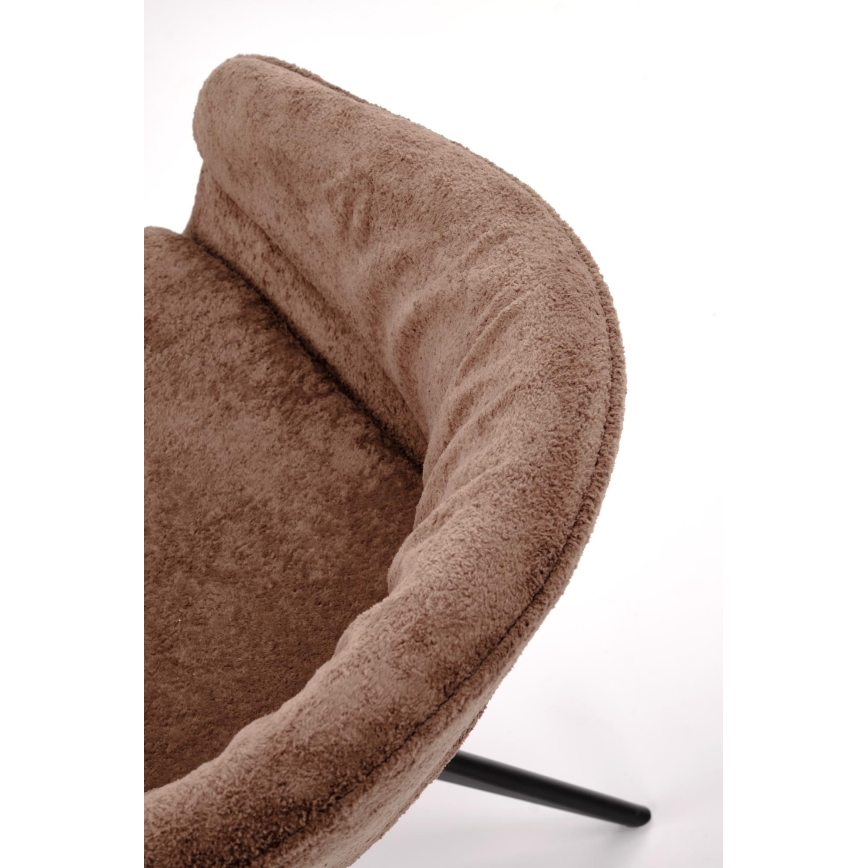 Swivel dining chair LIND 1 pc brown