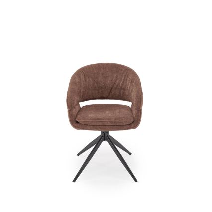 Swivel dining chair LIND 1 pc brown