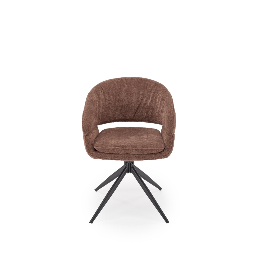 Swivel dining chair LIND 1 pc brown