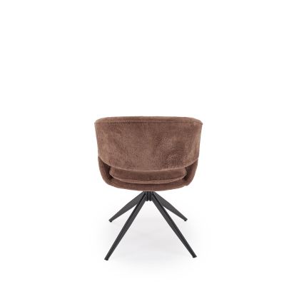 Swivel dining chair LIND 1 pc brown