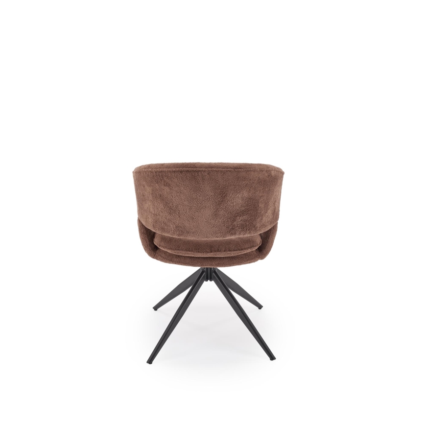 Swivel dining chair LIND 1 pc brown