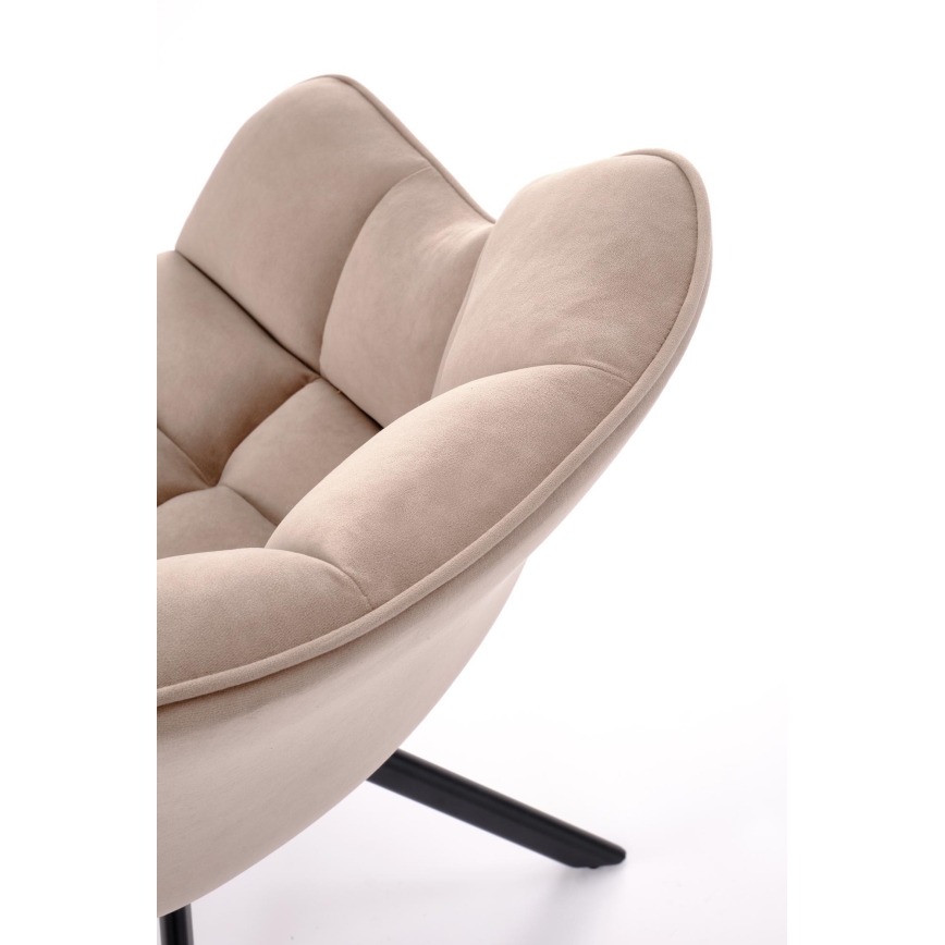 Swivel dining chair LUNE 1 pc beige