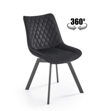 Swivel dining chair OMBRA, 1 pc, black