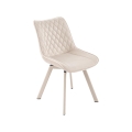 Swivel dining chair OMBRA 1 pc cream