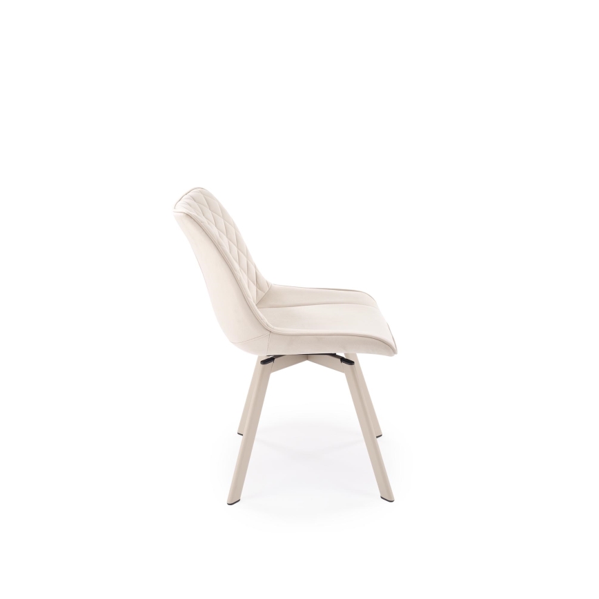 Swivel dining chair OMBRA 1 pc cream