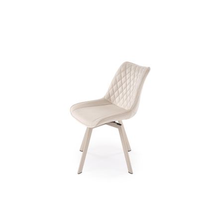 Swivel dining chair OMBRA 1 pc cream