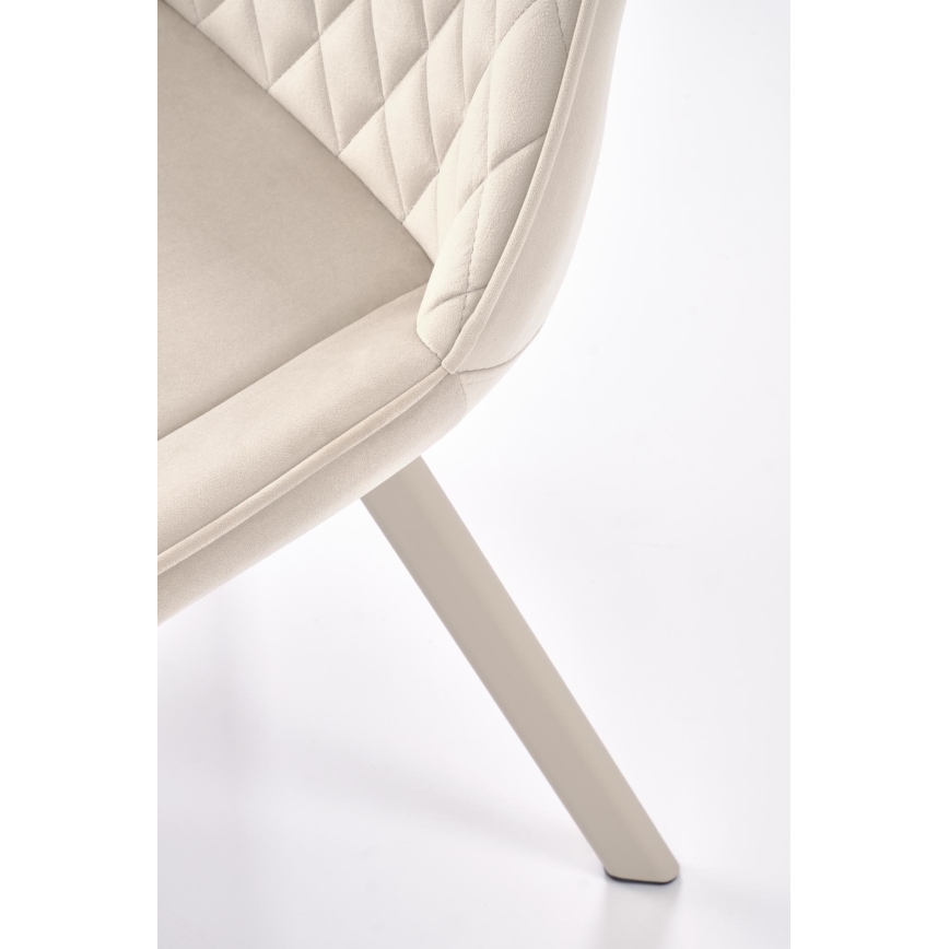Swivel dining chair OMBRA 1 pc cream
