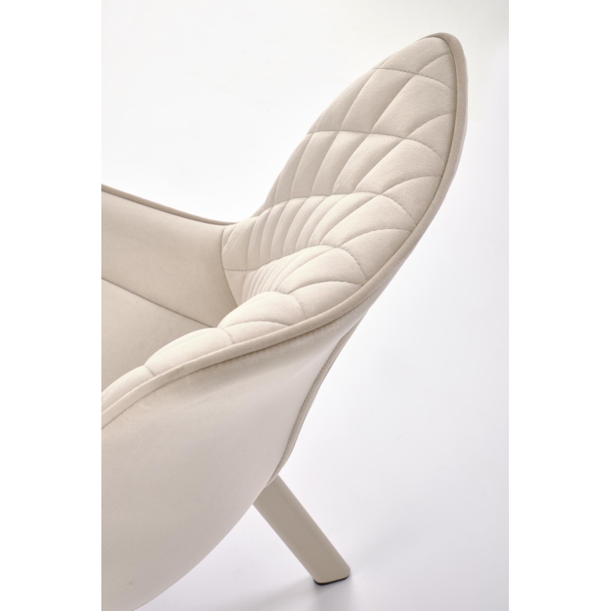 Swivel dining chair OMBRA 1 pc cream