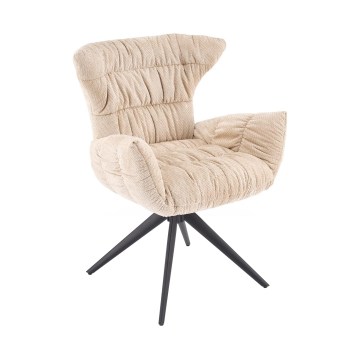 Swivel dining chair SETA, 1 pc, beige