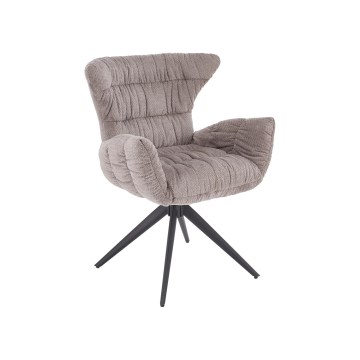 Swivel dining chair SETA 1 pc grey