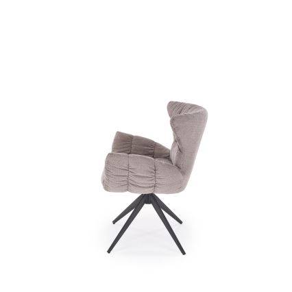 Swivel dining chair SETA 1 pc grey