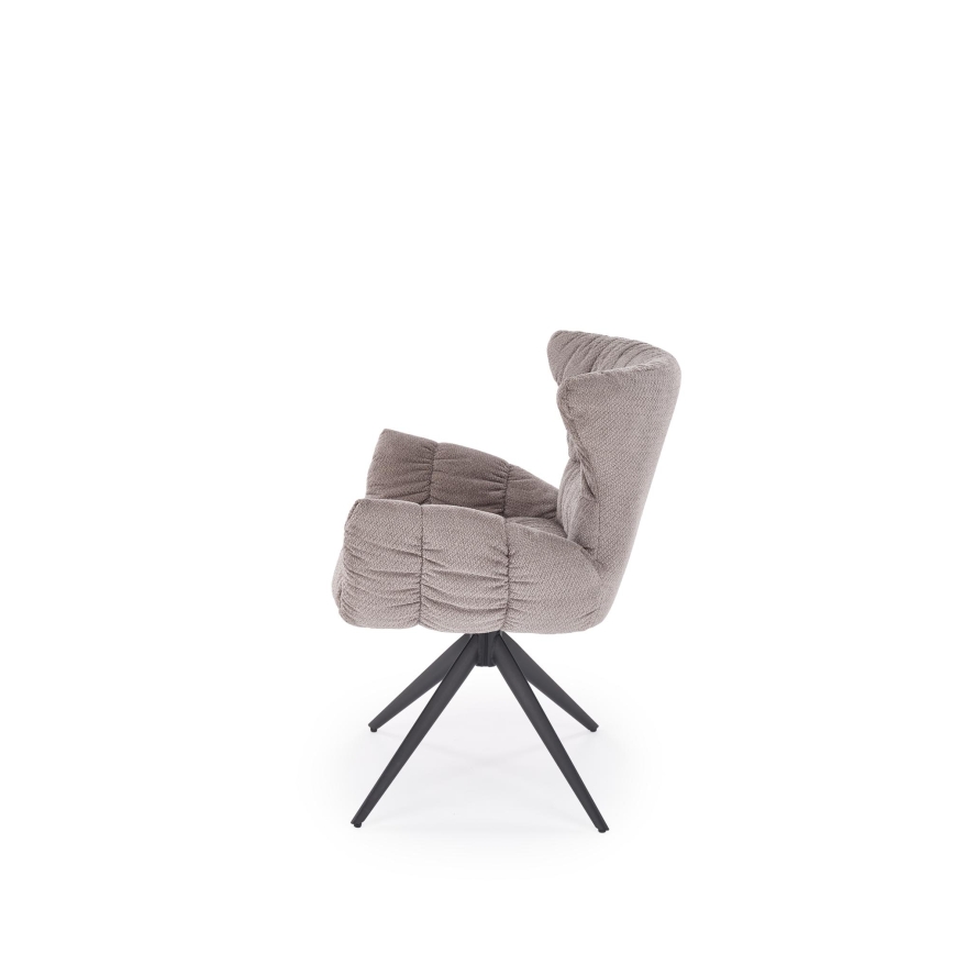 Swivel dining chair SETA 1 pc grey