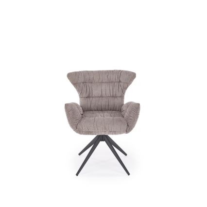 Swivel dining chair SETA 1 pc grey