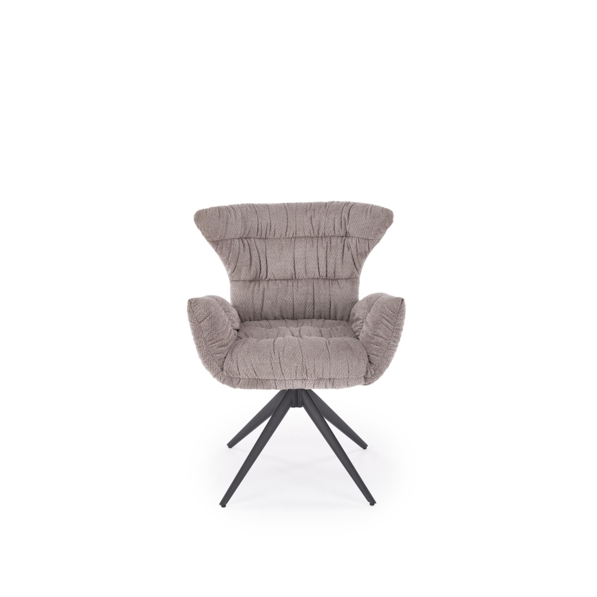Swivel dining chair SETA 1 pc grey