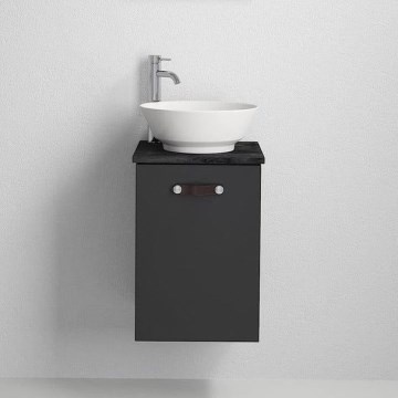 TAARNHOLM Black Bathroom Vanity with Sink