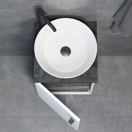 TAARNHOLM White Bathroom Cabinet with Sink