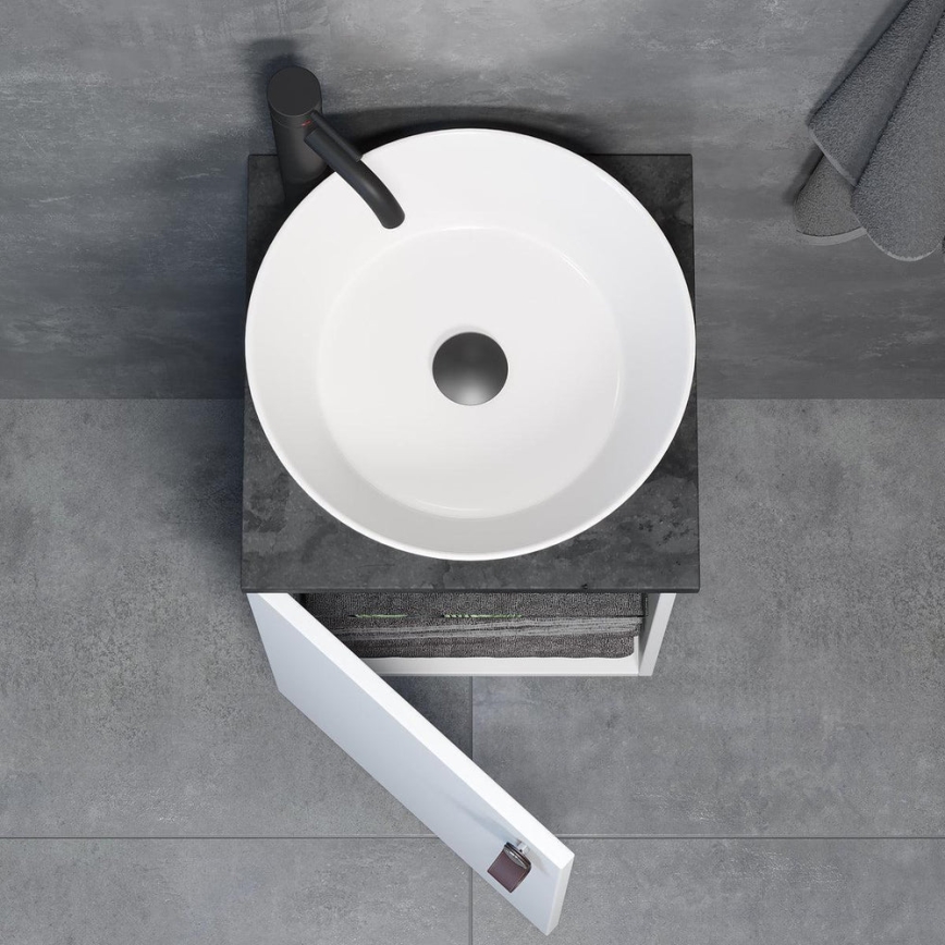 TAARNHOLM White Bathroom Cabinet with Sink