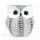 Table Decor, 15 cm, White/Black