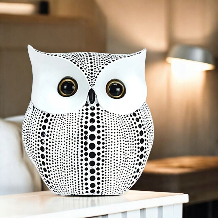 Table Decor, 15 cm, White/Black