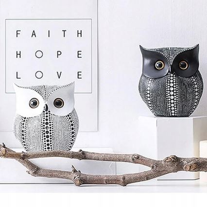 Table Decor, 15 cm, White/Black
