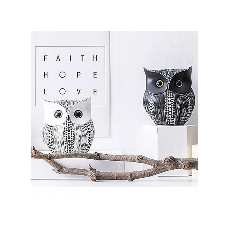Table Decor, 15 cm, White/Black