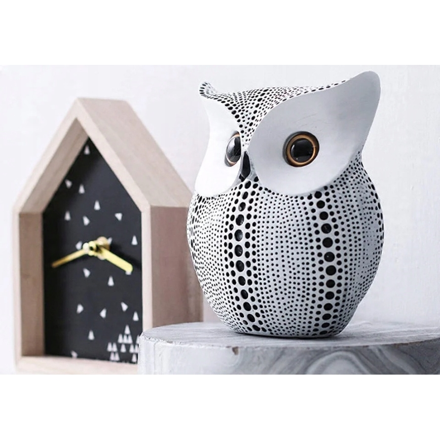 Table Decor, 15 cm, White/Black