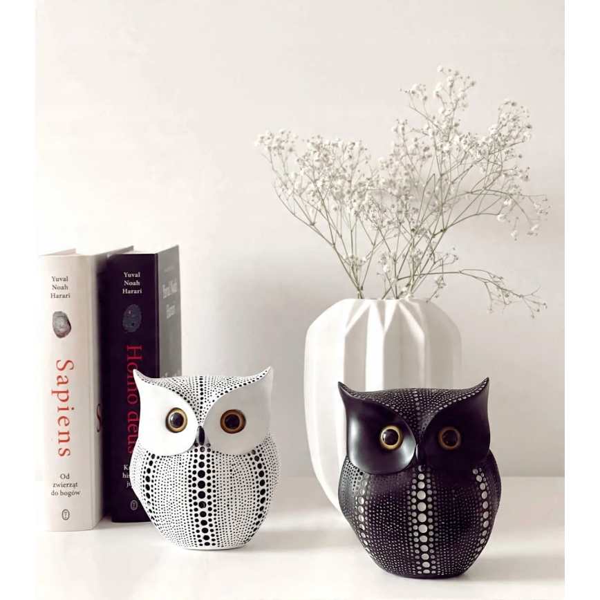 Table Decor, 15 cm, White/Black