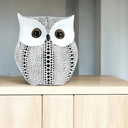 Table Decor, 15 cm, White/Black