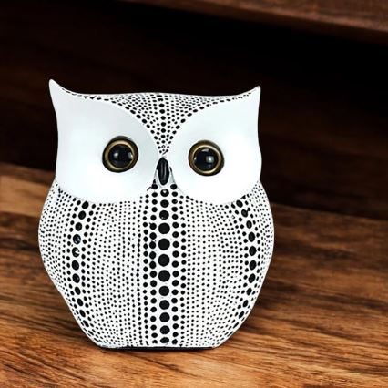 Table Decor, 15 cm, White/Black