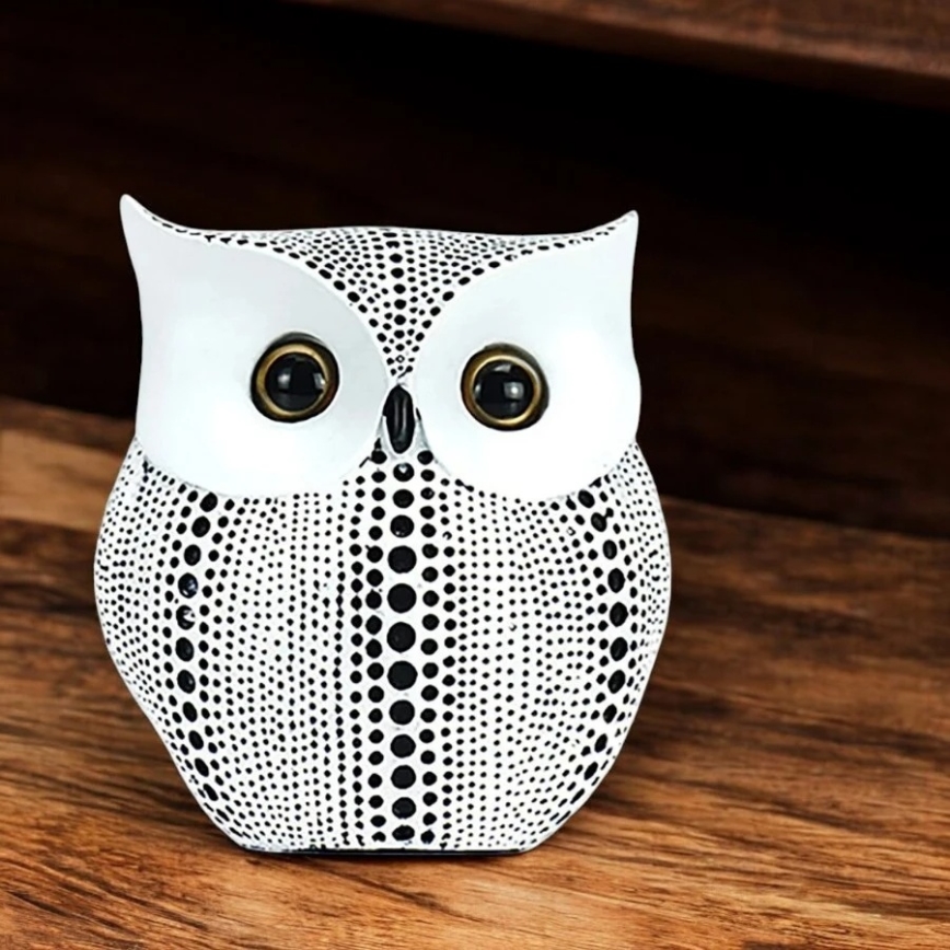 Table Decor, 15 cm, White/Black